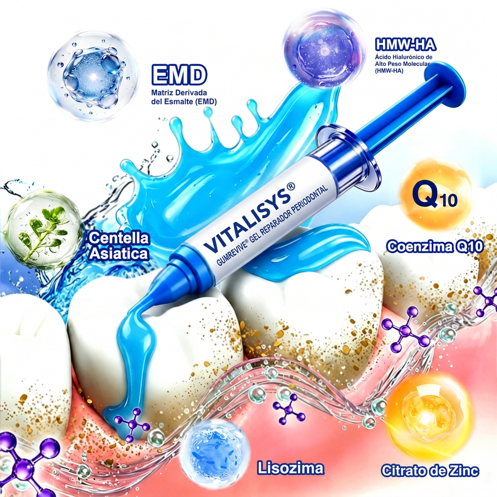 🇪🇸 VITALISYS®🦷 𝑮𝒖𝒎𝑹𝒆𝒗𝒊𝒗𝒆 Gel Regenerador Periodontal🍊