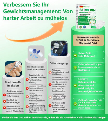 Extra 30 % Rabatt auf reduzierte Artikel! | Offizieller Shop | MURWON® 6-in-1 NAD⁺ Berberine Pro All-in-One Fit & Vital Nano-Mikronadel-Patch (Einmal täglich · Sichtbare Veränderungen in nur 7 Tagen)