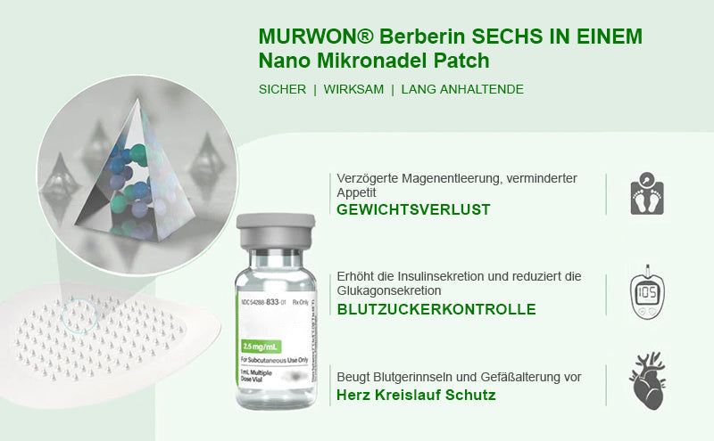 Extra 30 % Rabatt auf reduzierte Artikel! | Offizieller Shop | MURWON® 6-in-1 NAD⁺ Berberine Pro All-in-One Fit & Vital Nano-Mikronadel-Patch (Einmal täglich · Sichtbare Veränderungen in nur 7 Tagen)